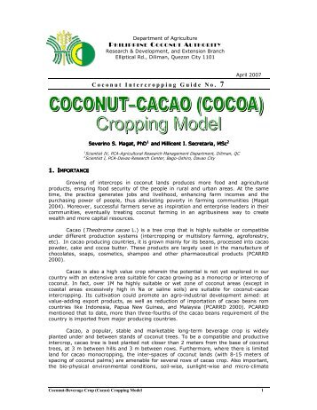 Coconut+Cacao Cropping Model - Philippine Coconut Authority