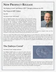 NEW PRODUCT RELEASE The Embryo Corral® - IVFOnline.com