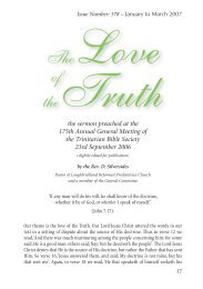 The Love of the Truth [pdf] - Trinitarian Bible Society