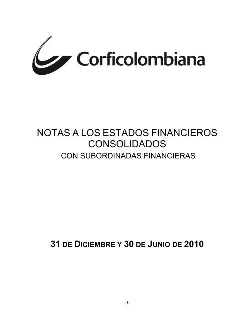 dictamen del revisor fiscal sobre los estados ... - Corficolombiana