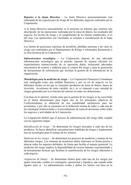 dictamen del revisor fiscal sobre los estados ... - Corficolombiana