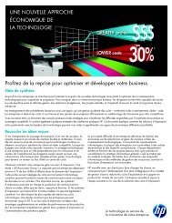 Livre Blanc Optimisation des coûts - Hewlett-Packard France - HP