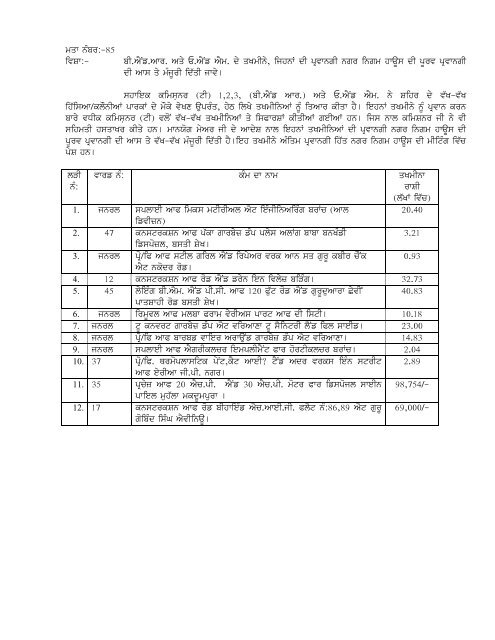 Agenda for House Meeting dated 9.7.2013 - Municipal Corporation ...