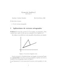 GeometrÂ´Ä±a AnalÂ´Ä±tica I 1 Aplicaciones de vectores ortogonales