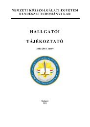 HallgatÃ³i tÃ¡jÃ©koztatÃ³ a 2013/2014-es tanÃ©vre - RendÃ©szettudomÃ¡nyi ...