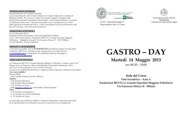 Gastro Day - Ospedale Maggiore Policlinico
