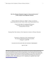 How Does Distance Education Compare to Classroom Instruction ...