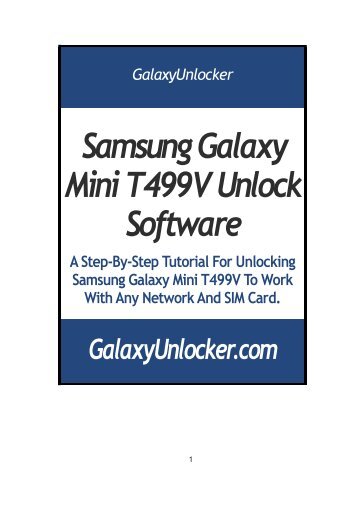 Samsung Galaxy Mini T499V Unlock Software - GalaxyUnlocker