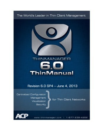 ThinManual 6.0 SP4 - ThinManager