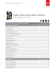 Adobe CS6 Master Collection Comparison - Trustmarque Solutions