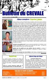 Bulletin de liaison - juin 2008 - CREVALE