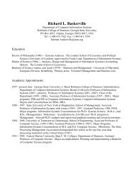 Richard L. Baskerville - Department of Computer Information ...