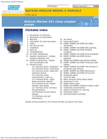 621 Close coupled pumps - Watson-Marlow