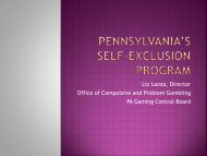 Pennsylvania's Self-Exclusion Program