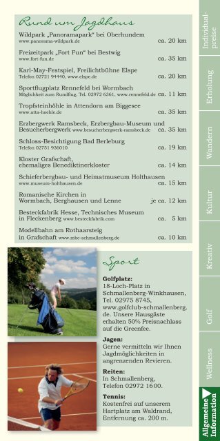 Informations- und Preisliste 2012 - Hotel Jagdhaus Wiese