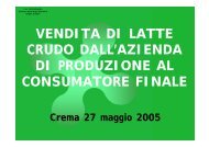 Legislazione e linee guida per la vendita di latte - ARAL