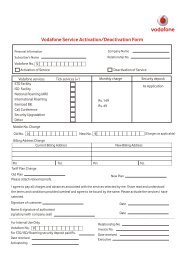 Service Activation Form - Vodafone