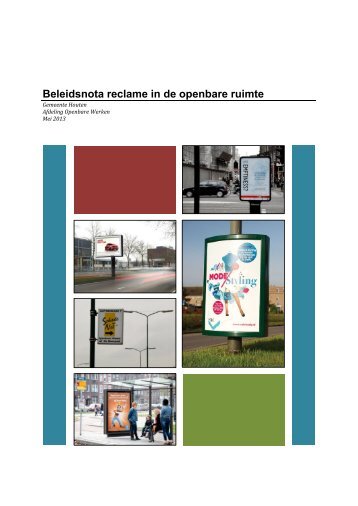 Beleidsnota reclame in de openbare ruimte - Gemeente Houten