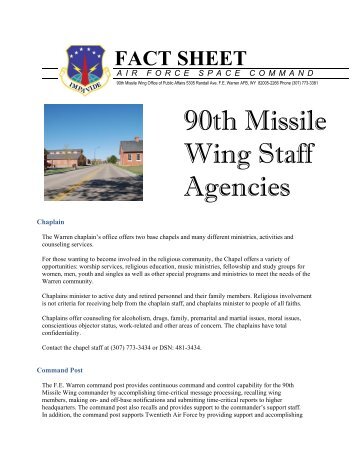 90th Missile Wing Staff Agencies - FE Warren Air Force Base