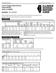 Thigpen Report Card 2012 - Joliet Public Schools District 86