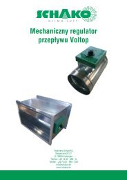 Mechaniczny regulator przepływu Voltop