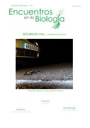 Portada e índice - Encuentros en la Biología - Universidad de Málaga