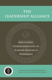 Mentor Guide - The Leadership Alliance