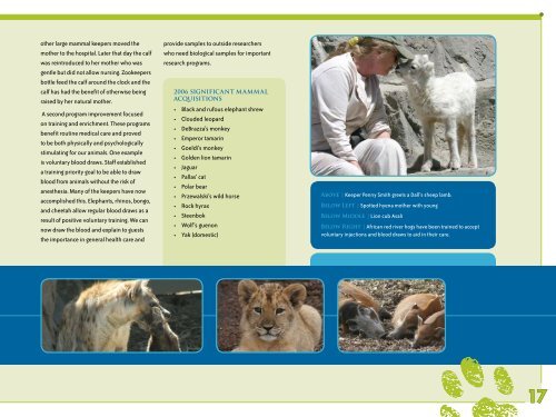 ANNUAL REPORT 2006 - Denver Zoo