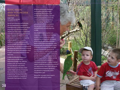 ANNUAL REPORT 2006 - Denver Zoo