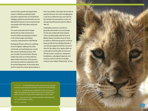 ANNUAL REPORT 2006 - Denver Zoo