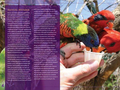 ANNUAL REPORT 2006 - Denver Zoo