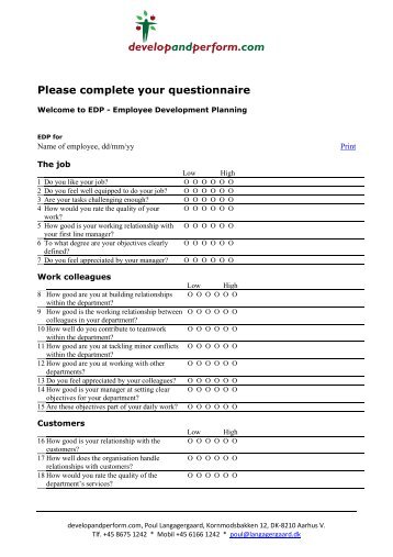 Please complete your questionnaire