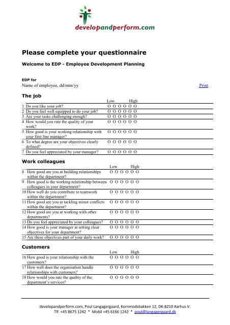 Please complete your questionnaire