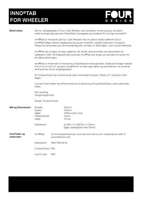 INNOÂ®TAB FOR WHEELER - Four Design