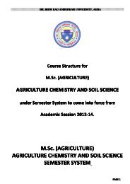 M. Sc (Agriculture chemistry & Soil Science) - Dr BR Ambedkar ...