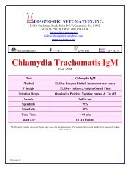 Chlamydia Trachomatis IgM - Diagnostic Automation : Cortez ...