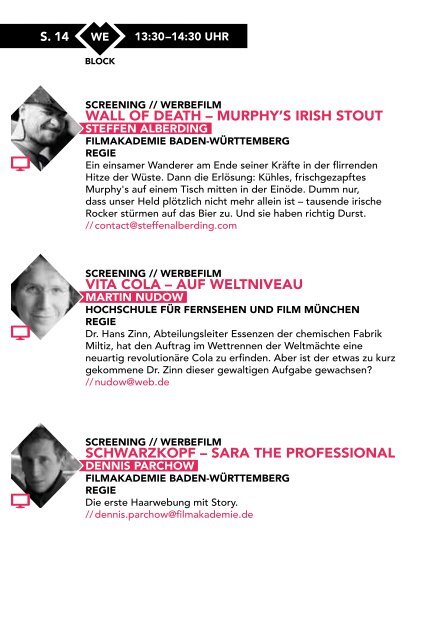 Das Programm 2012 - Verbund deutscher Filmhochschulstudenten eV