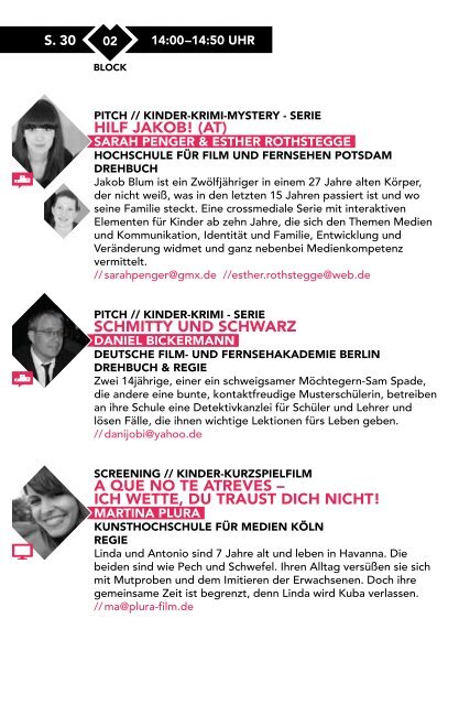 Das Programm 2012 - Verbund deutscher Filmhochschulstudenten eV