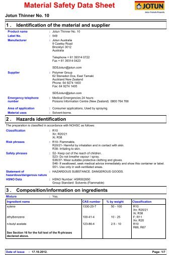 Jotun Thinner No. 10 - Marine_Protective - English (uk) - New Zealand