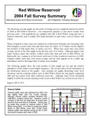 Red Willow Reservoir 2004 Fall Survey Summary - Nebraska Game ...