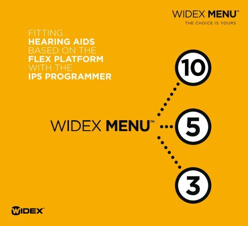 Fitting MENU With The IP5 Programmer Widex For Professionals