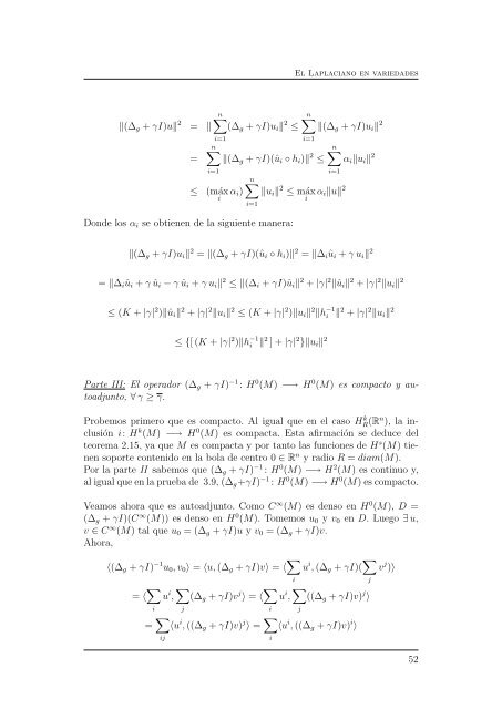 El Laplaciano en Variedades Riemannianas - Centro de Matemática