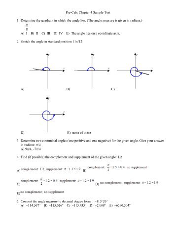 Chap 4 Sample Test-A