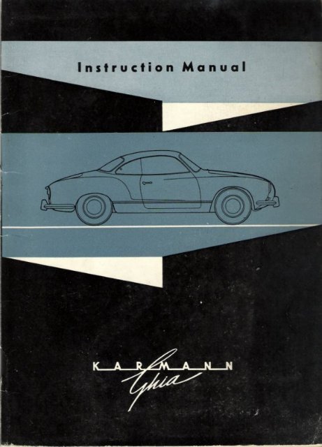 August, 1961 Karmann Ghia Owner's Manual - TheSamba.com