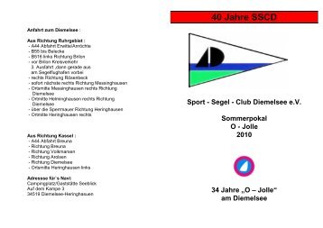 40 Jahre SSCD - Sport-Segel-Club Diemelsee e.V.