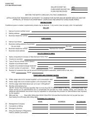 Form WR2 - North Carolina Utilities Commission - Department of ...