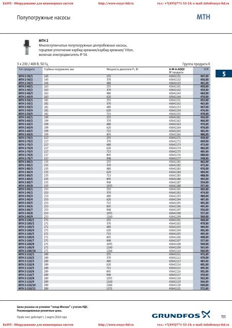 ÐÑÐ°Ð¹Ñ-Ð»Ð¸ÑÑ Grundfos 2013