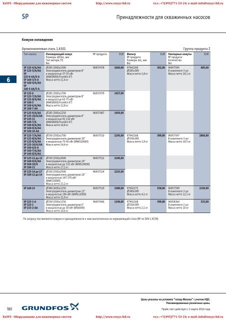 ÐÑÐ°Ð¹Ñ-Ð»Ð¸ÑÑ Grundfos 2013