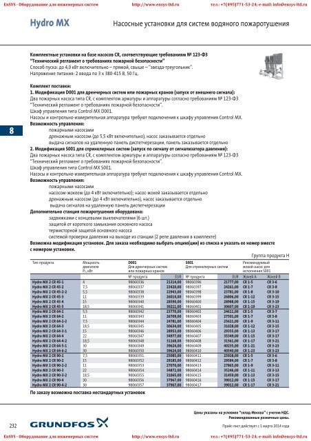 ÐÑÐ°Ð¹Ñ-Ð»Ð¸ÑÑ Grundfos 2013