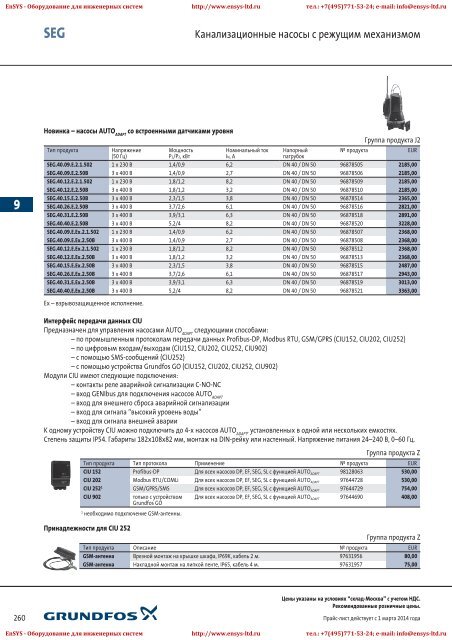 ÐÑÐ°Ð¹Ñ-Ð»Ð¸ÑÑ Grundfos 2013